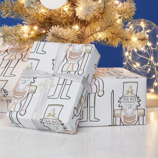 Nutcracker Shadow Outline Snowflakes White