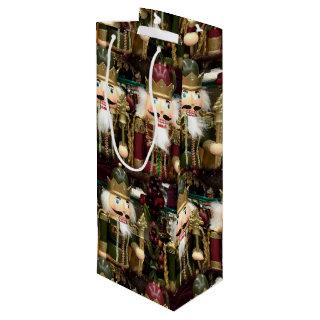 Nutcracker Soldiers Christmas Wine Gift Bag