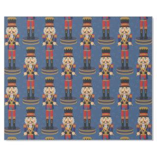 Nutcracker Toy Soldier Drummer Blue Pattern