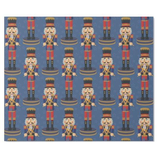 Nutcracker Toy Soldier Drummer Blue Pattern