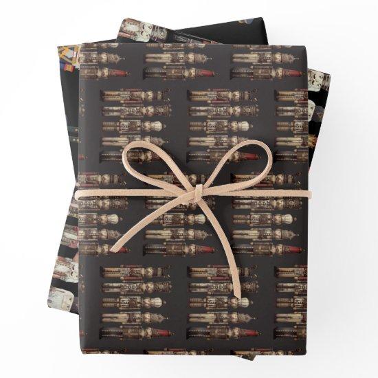 Nutcracker Trio Christmas Black  Sheets