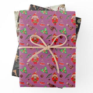 Nutcracker Trio Plum  Black Green  Sheets