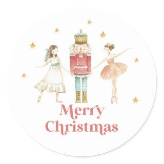 Nutcracker Winter Ballet Christmas Classic Round Sticker