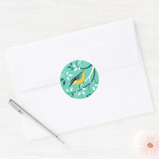 Nuthatch Art Classic Round Sticker