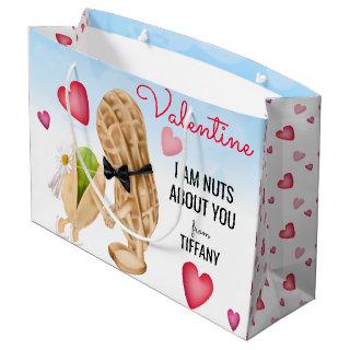 Nuts About You Funny Valentine Large Gift Bag