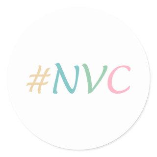 #NVC Nonviolent Communication for Empathy Classic Round Sticker
