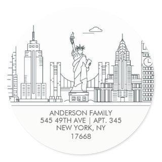 NY CITY APARTMENT | New Home Address Label Sticker