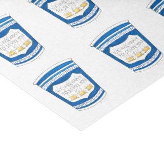 NYC Greek Diner Happy to Serve You Blue Coffee Cup Tissue Paper
