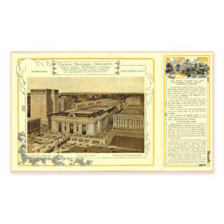NYCentral Railroad Flyer - Grand Central Terminal Rectangular Sticker