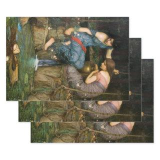 Nymphs Finding the Head of Orpheus Decoupage  Sheets