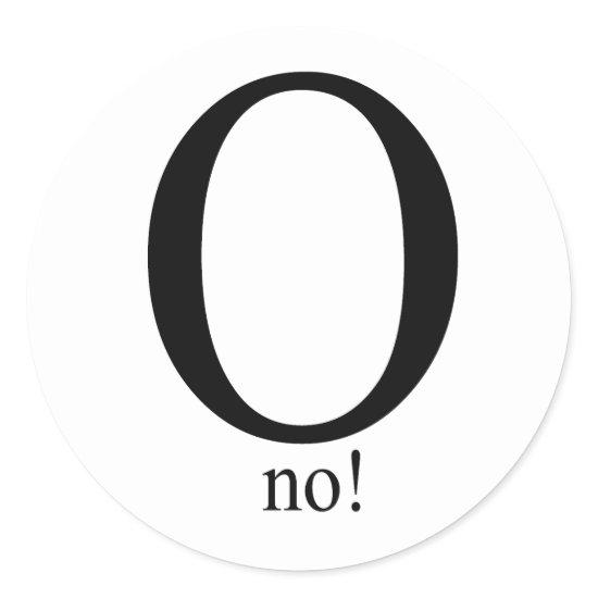 O no classic round sticker