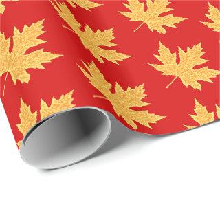 Oak leaf - deep red and saffron