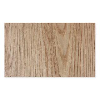 Oak Wood Grain Look Rectangular Sticker