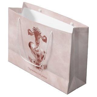 Ob/Gyn Midwife Floral Childbirth Cervix Ovaries Large Gift Bag