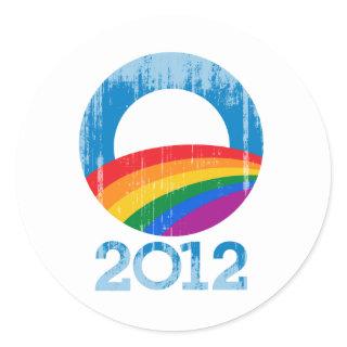 Obama Pride Classic Round Sticker