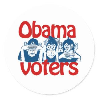Obama Voters Classic Round Sticker