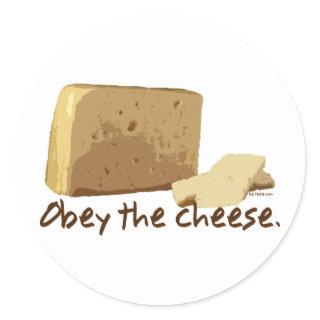 Obey the Cheese Classic Round Sticker