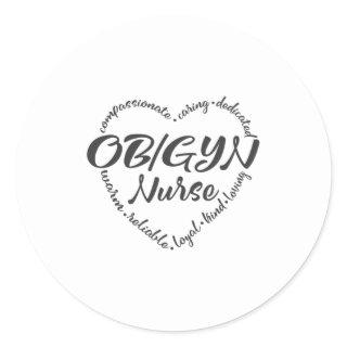 OBGYN nurse, OB-GYN, ob gyn obstetrician Classic Round Sticker