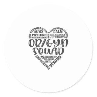 OBGYN, OB-GYN, ob gyn, obstetrician Classic Round Sticker