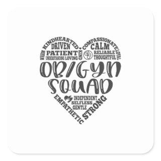 OBGYN, OB-GYN, ob gyn, obstetrician Square Sticker