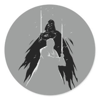 Obi-Wan Kenobi | Vader & Obi-Wan Overalp Sketch Classic Round Sticker