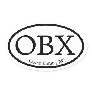 OBX Outer Banks Oval Oval Sticker