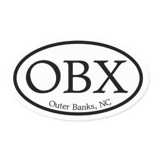 OBX Outer Banks Oval Oval Sticker