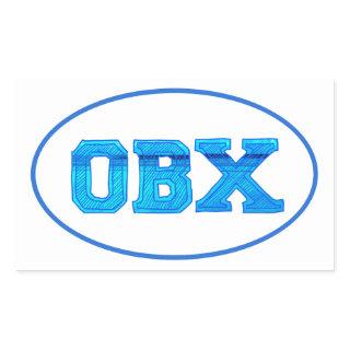 OBX Outer Banks Rectangular Sticker