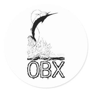OBX Saltwater Sportfishing Classic Round Sticker
