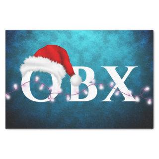 OBX Santa Hat and Lights Christmas Tissue Paper