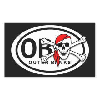 OBX Skull and Crossbones Pirate Stickers