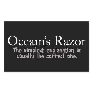Occam's Razor Scientific Problem Solving Rectangular Sticker