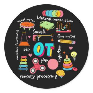 Occupational Therapy Pediatric Therapist Assistant Classic Round Sticker