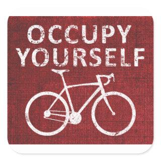 Occupy Yourself Square Sticker