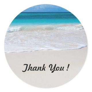 Ocean Beach Round Thank You Stickers