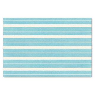 Ocean Blue Watercolor Texture Stripes  Tissue Paper