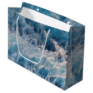 Ocean Blue Waves Large Gift Bag