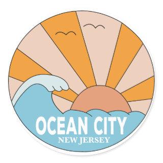 Ocean City New Jersey Classic Round Sticker