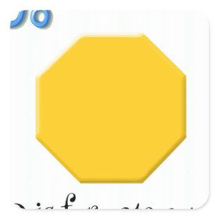 Octagon Square Sticker