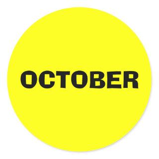 October Ad Lib Yellow Sticker by Janz