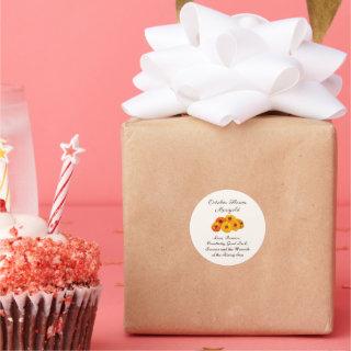 October Birth Month Flower Marigold Elegant  Classic Round Sticker