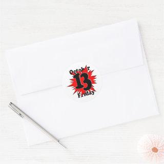 October Friday the 13th Classic Round Sticker