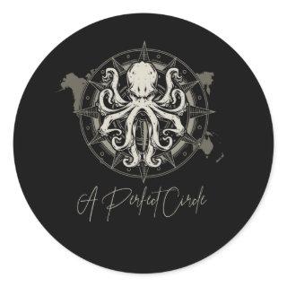 Octopus World Sea Animal Ocean Kraken Tentacle Classic Round Sticker