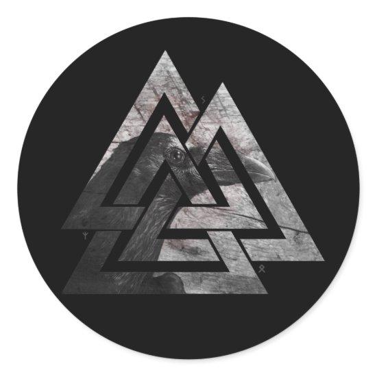 Odin's Raven Classic Round Sticker