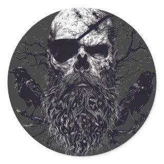 Odin's Whisper: Viking Spirit Invocation Classic Round Sticker