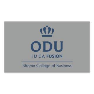 ODU Stacked Logo - Blue Rectangular Sticker