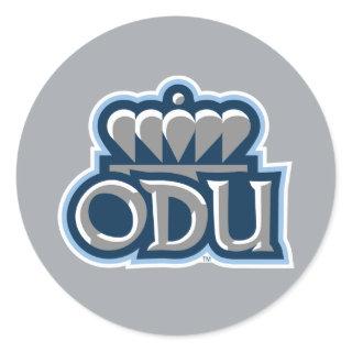 ODU Stacked with Crown Classic Round Sticker