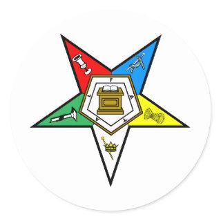 oes_chapter_clear classic round sticker