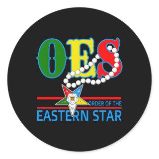 Oes Star Necklace Order Of The Eastern Star Mother Classic Round Sticker