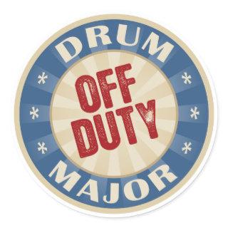 Off Duty Drum Major Classic Round Sticker